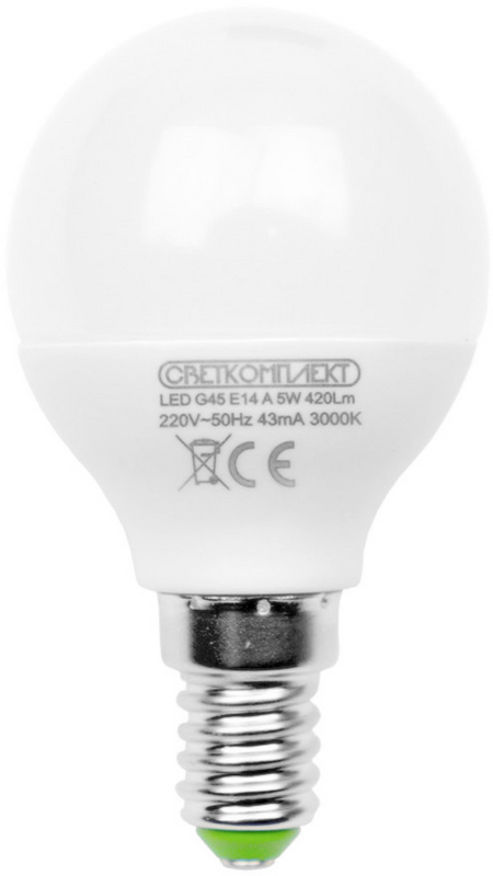 Лампа світлодіодна Светкомплект (6929547642846) 5Вт, E14, 3000K